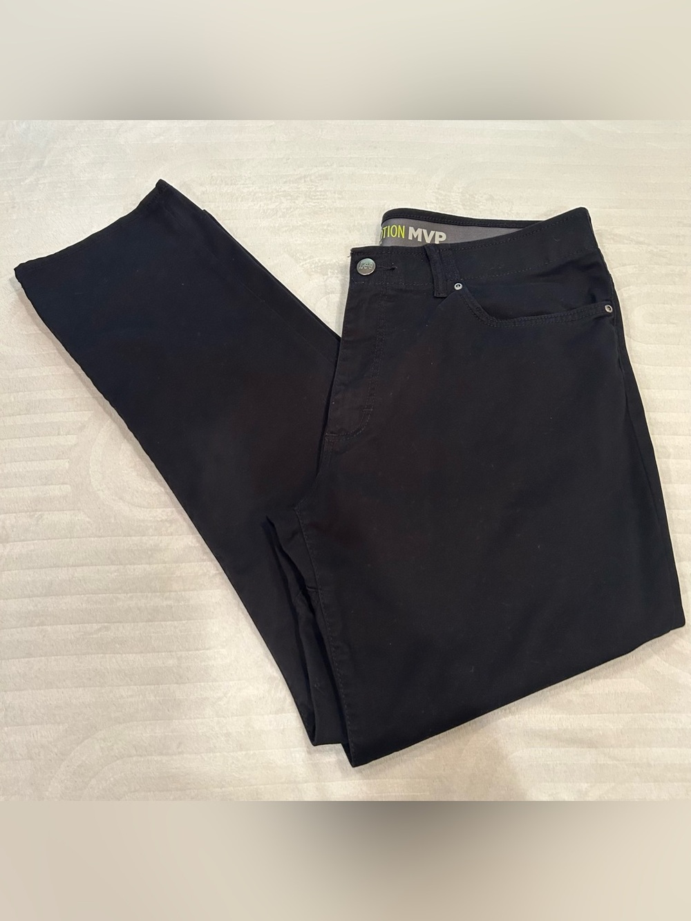 Lee Men's Black Straight-Leg Pants 38X30